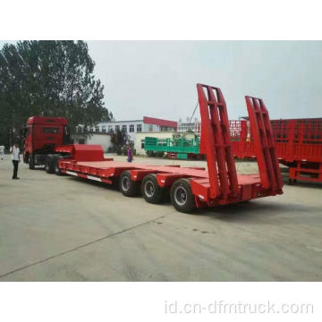 3 Axle Tractor Lowbed Semi Trailer Truck
